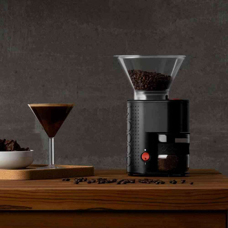 Electric Burr Coffee Grinder with Glass Catcher