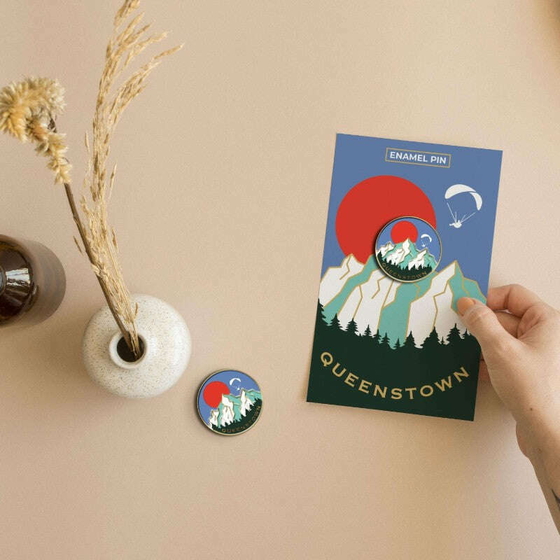 Enamel Pin Queenstown Morning