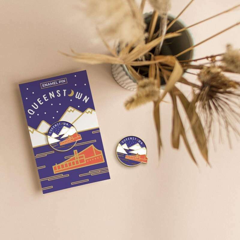 Enamel Pin Queenstown Night