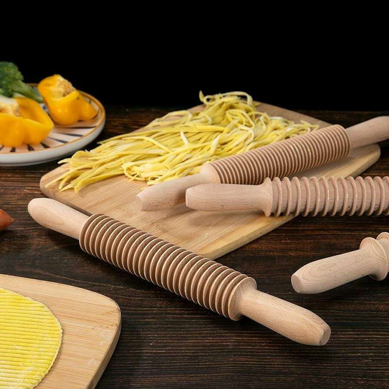 Fettuccine Cutter Rolling Pin Beech