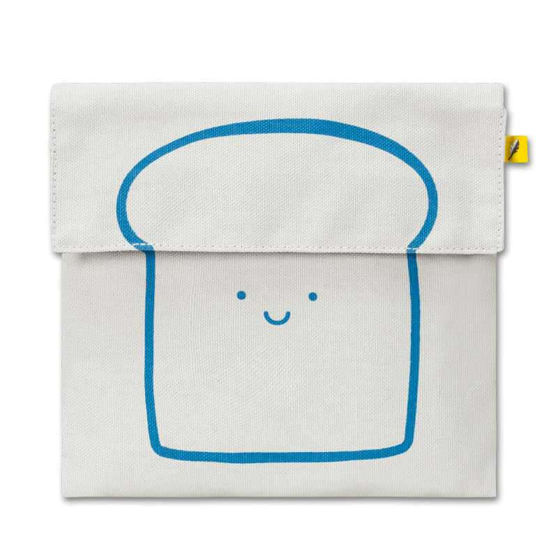 Flip Snack Bag Happy Bread Blue