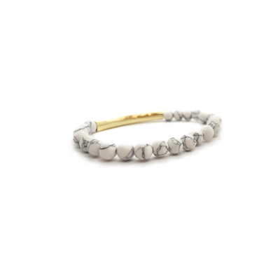 Gemstone Bracelet - White Howlite (Mana Wahine)