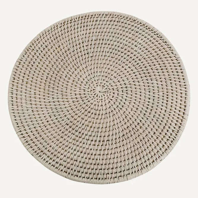 Round Placemat Geneva Whitewash