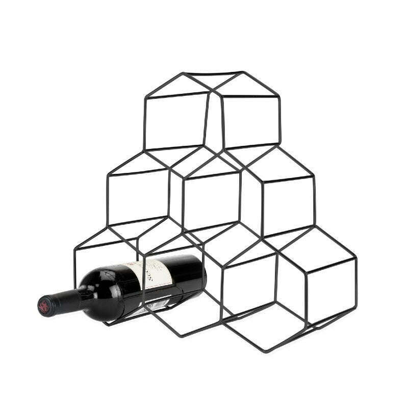 Geo Countertop Wine Rack Gunmetal