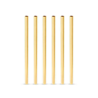 Gold Lowball Cocktail Straws