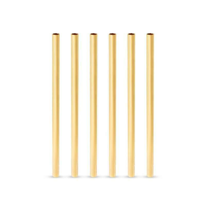 Gold Lowball Cocktail Straws