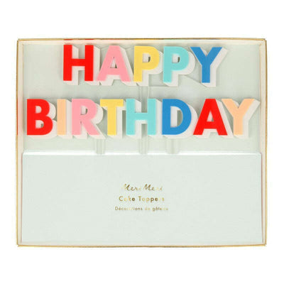 Happy Birthday Acrylic Cake Topper Bright