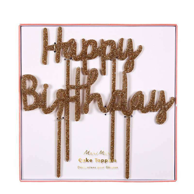 Happy Birthday Acrylic Cake Topper