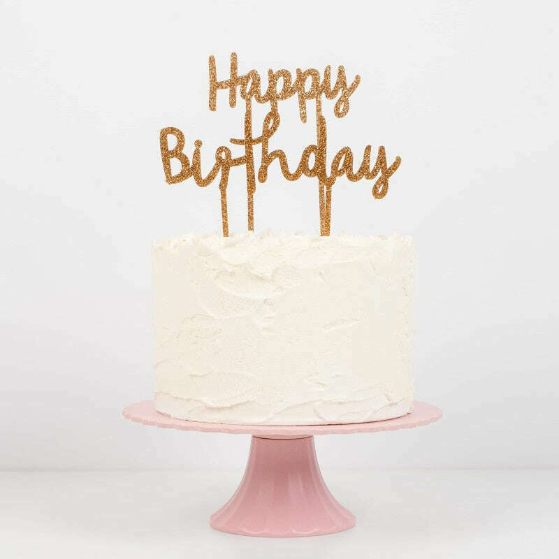 Happy Birthday Acrylic Cake Topper