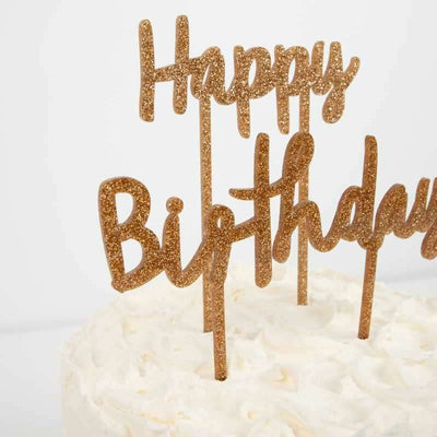 Happy Birthday Acrylic Cake Topper