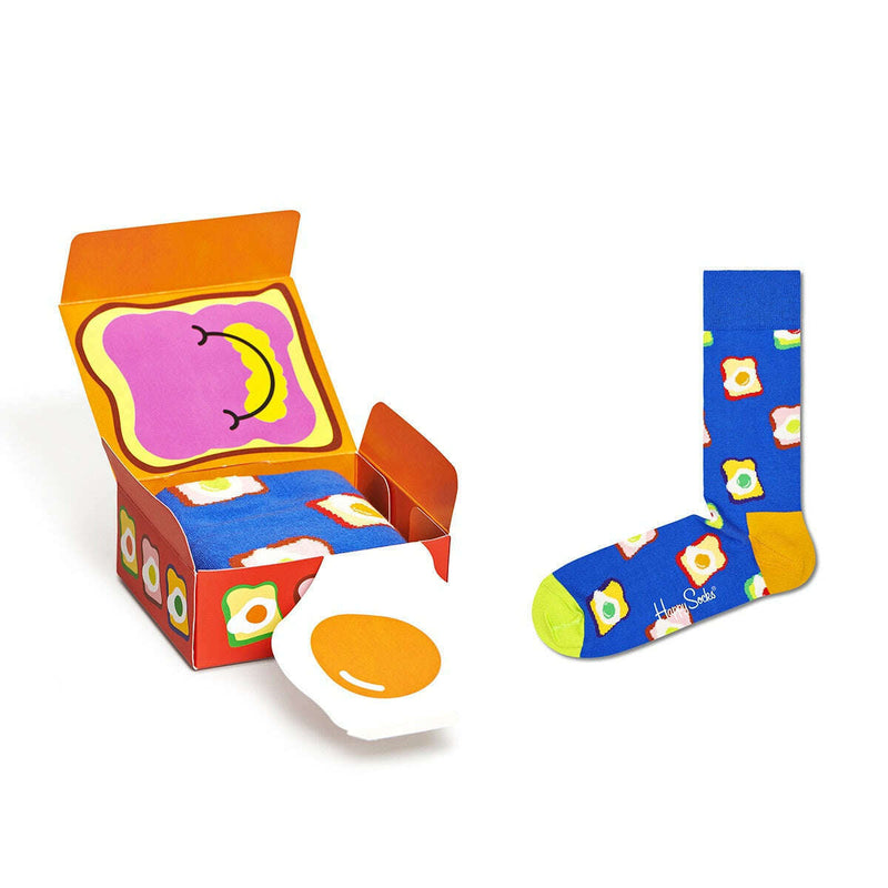 Happy Socks: Gift Box Toasted Egg Socks Gift Box (6300) 1-Pack - 41-46