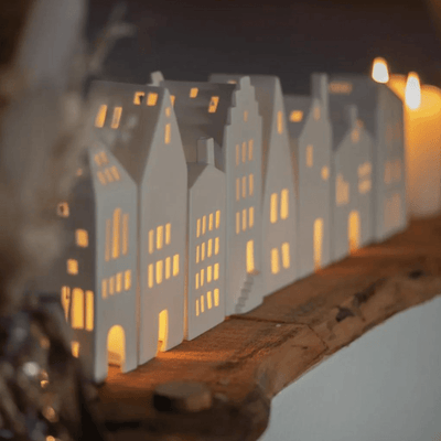 Hipped Roof House Tealight Holder