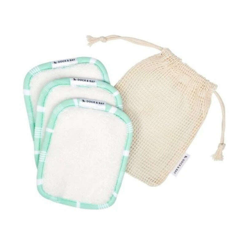 Home Reusable Makeup Wipes (Pk Of 3) - Eucalyptus Green