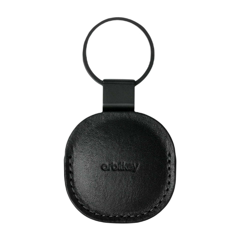 Leather Holder for AirTag Black