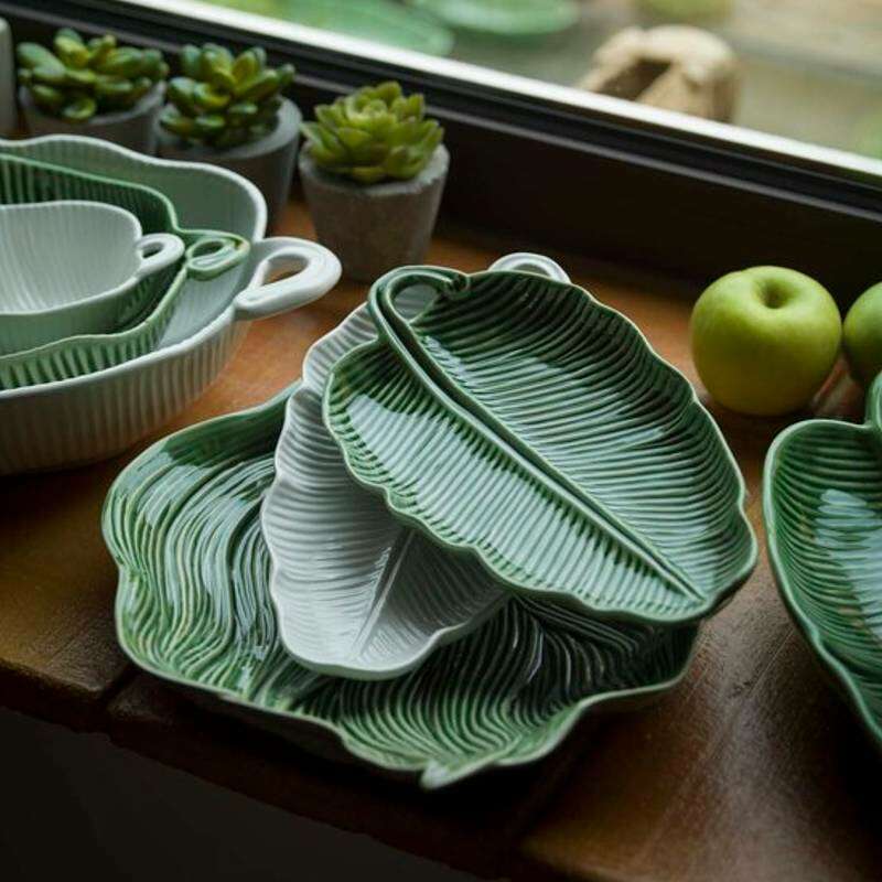 Leaves Banana Leaf Platter 39cm Green