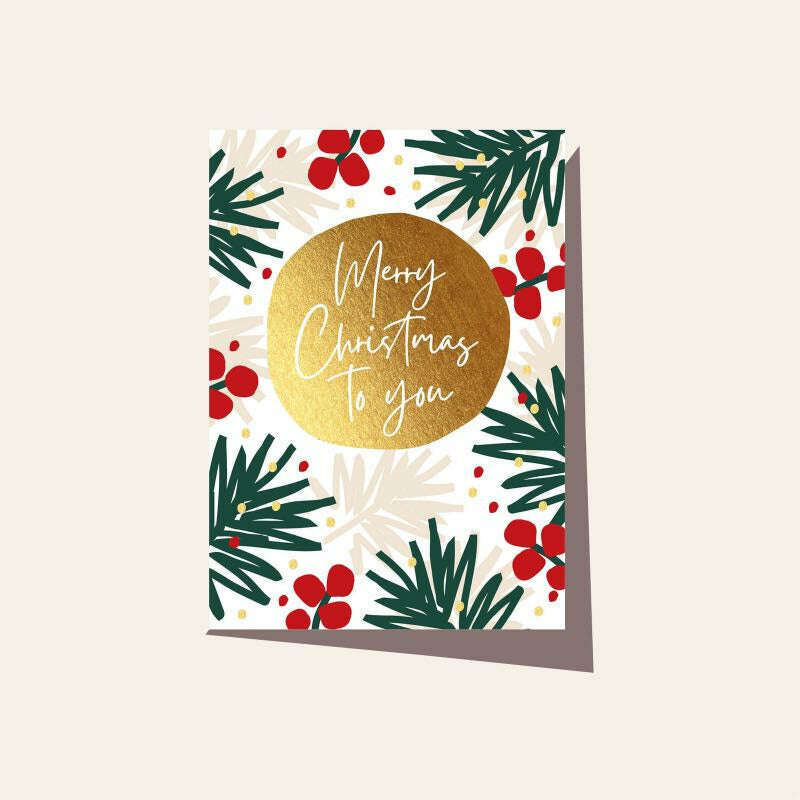 Merry Christmas Pine Card