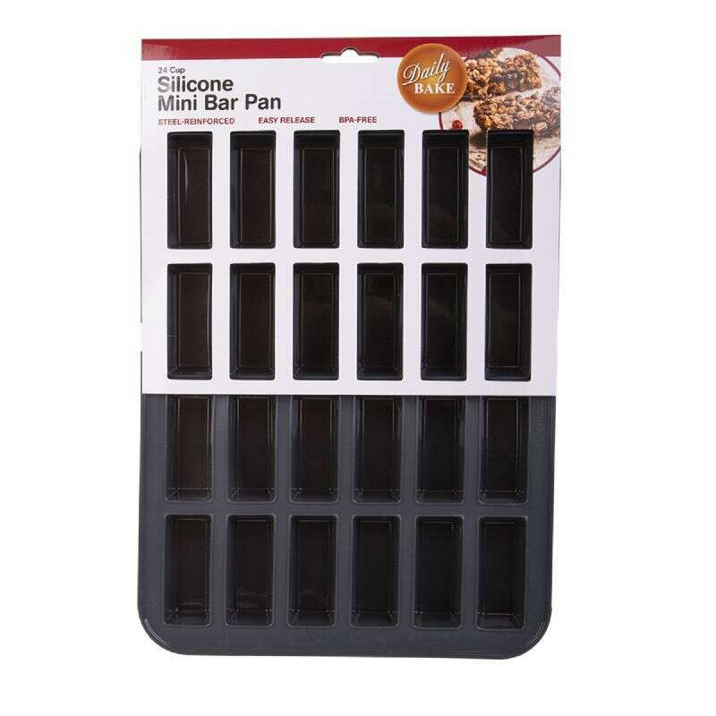 Mini Bar Pan Silicone 24 Cup Charcoal