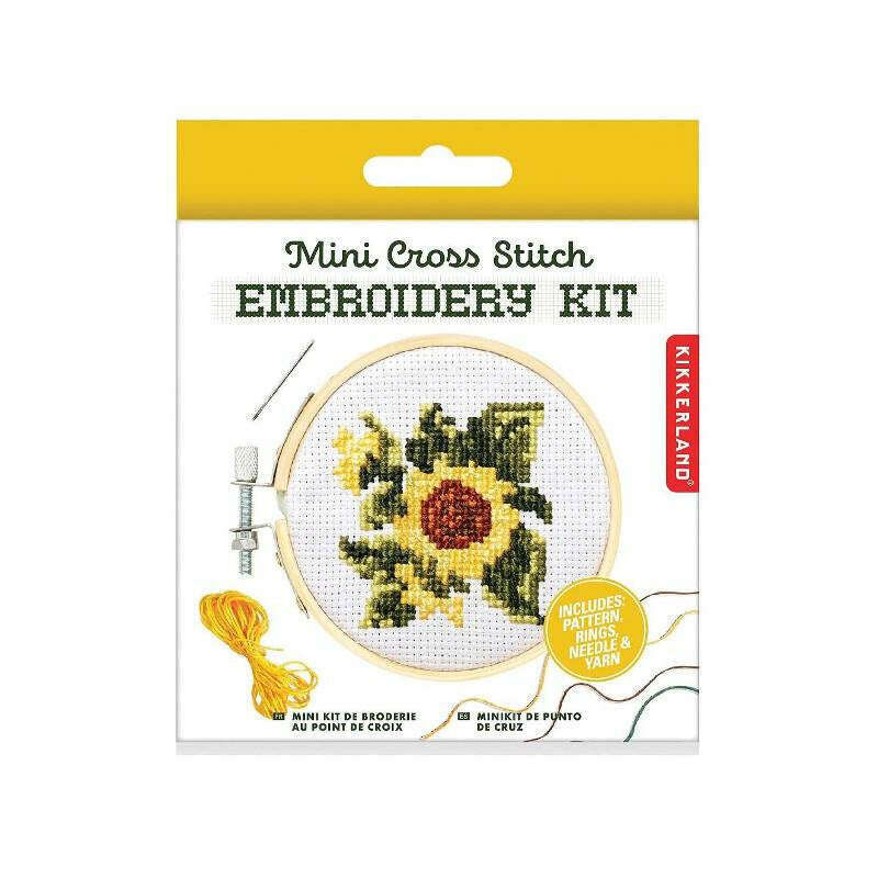 Mini Cross Stitch Kit Sunflower
