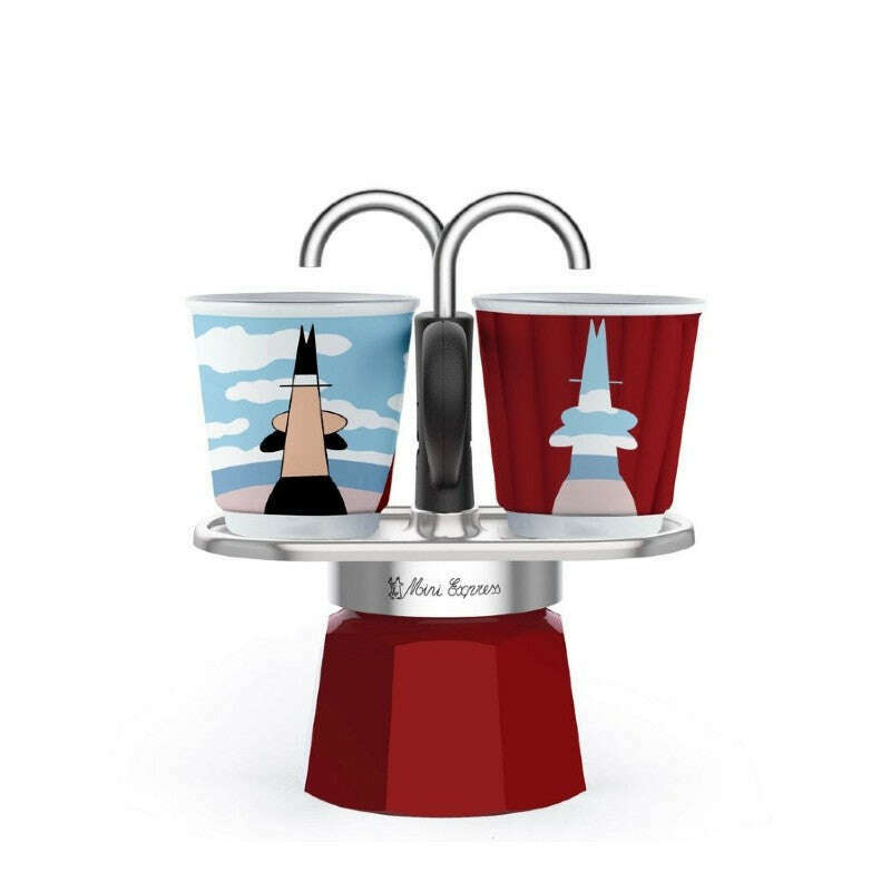 Mini Express Espresso Maker Magritte 2 Cup Set