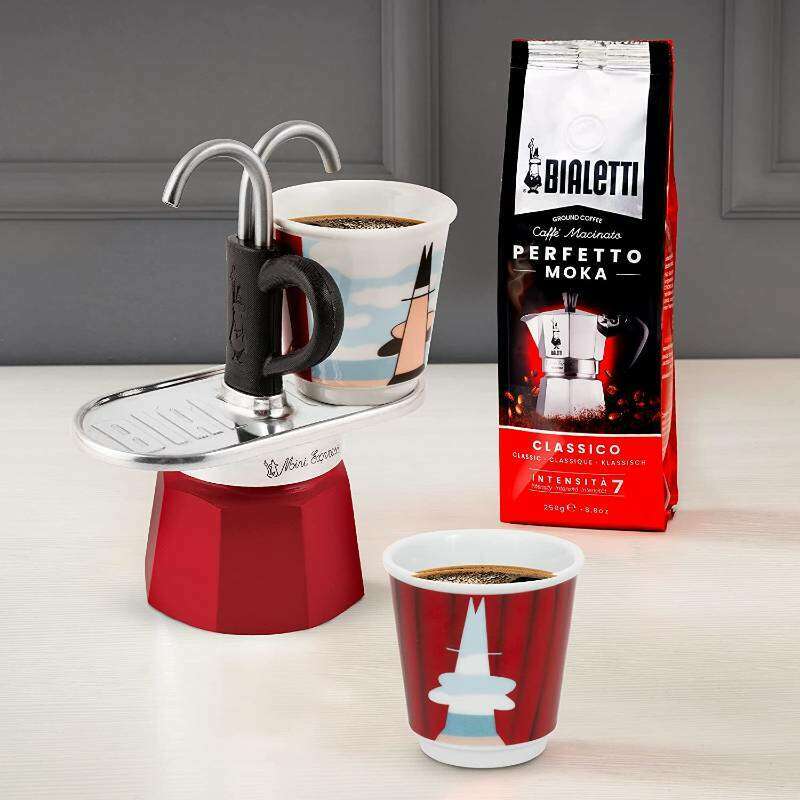 Mini Express Espresso Maker Magritte 2 Cup Set
