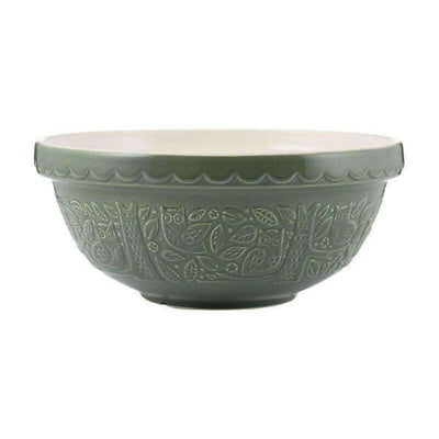 Mixing Bowl Owl Forest Green 26cm