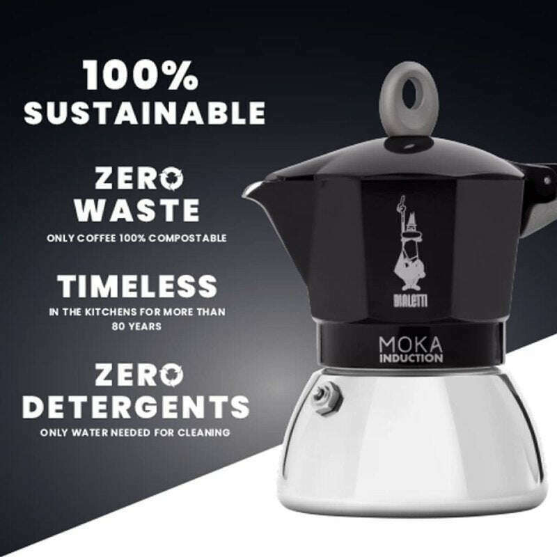 Moka Induction Bi Layer Espresso Maker Black