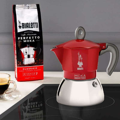 Moka Induction Bi Layer Espresso Maker Red