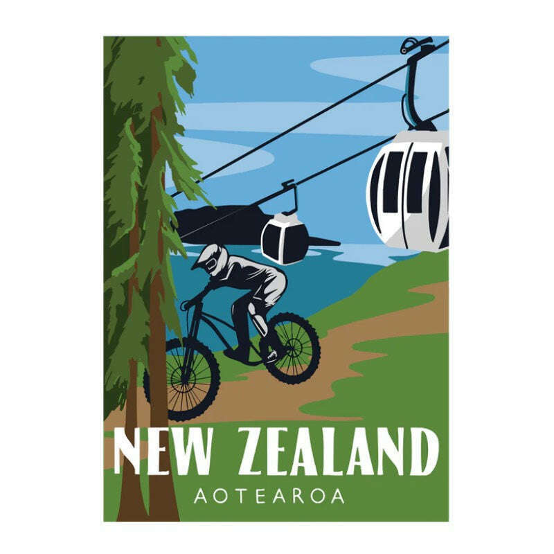 Mountain Bike & Gondola Tea Towel