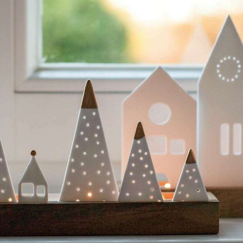 Mountains Tealight Holder Set