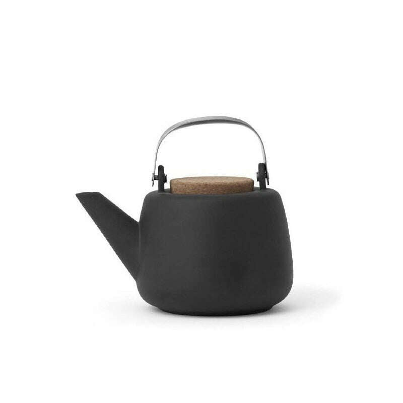Nicola Porcelain Teapot Charcoal