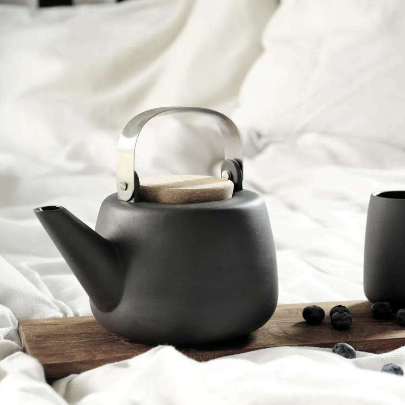 Nicola Porcelain Teapot Charcoal