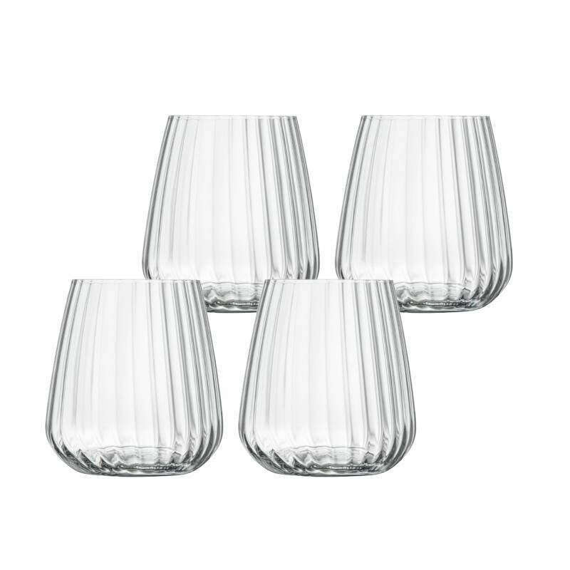 Optica Stemless Wine Glass Set 4 450ml
