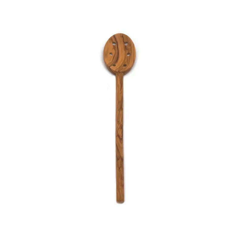 Oval Spoon with Holes Olive Wood 30cm