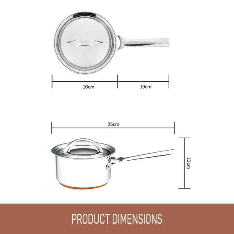 Per Vita Stainless Steel Covered Saucepan 16cm/1.9L