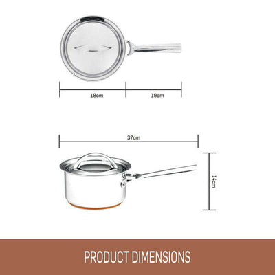 Per Vita Stainless Steel Covered Saucepan 18cm/2.8L