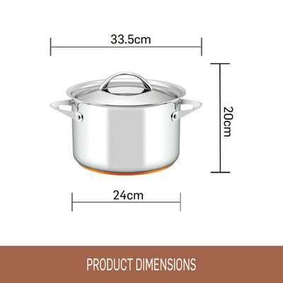 Per Vita Stainless Steel Covered Stockpot 24cm/7.1L