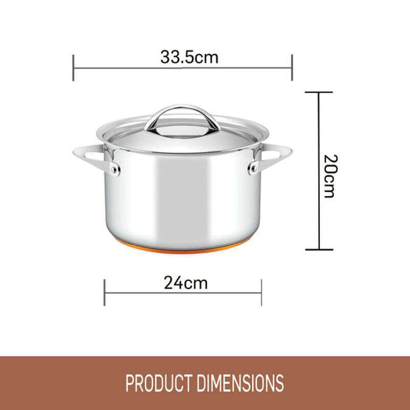 Stockpot Per Vita Stainless Steel Covered 24cm/7.1L