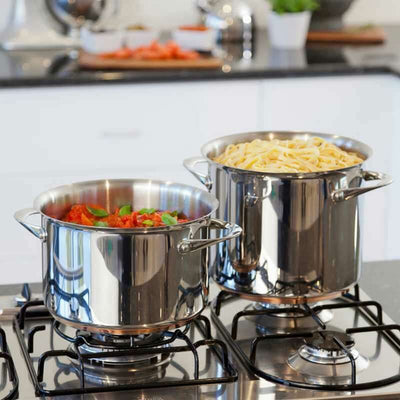 Per Vita Stainless Steel Covered Stockpot 24cm/9L