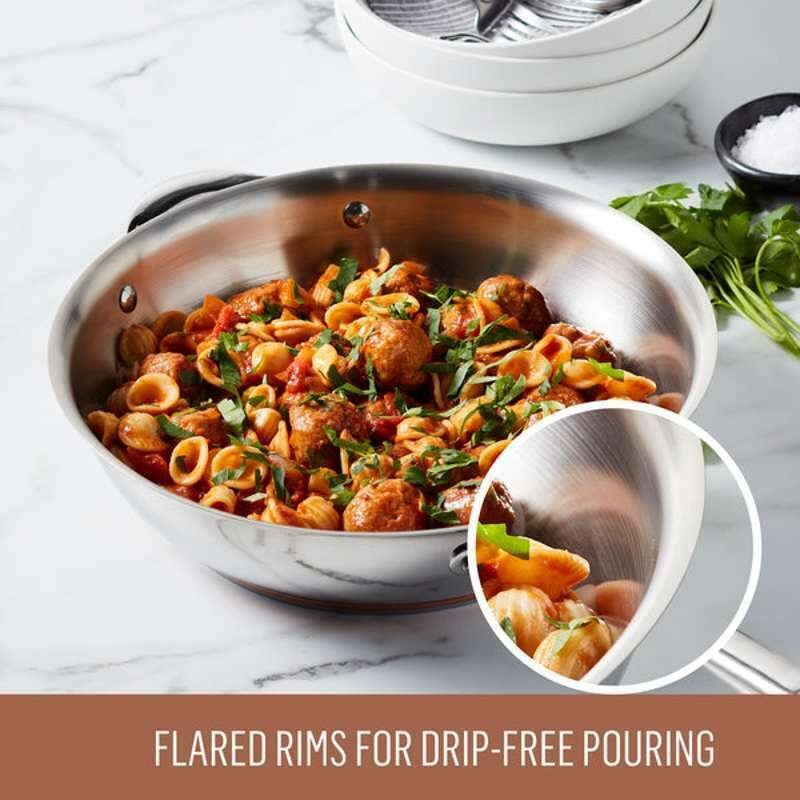 Per Vita Stainless Steel Covered Stockpot 24cm/9L