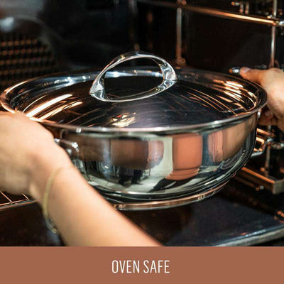 Per Vita Stainless Steel Covered Stockpot 24cm/9L