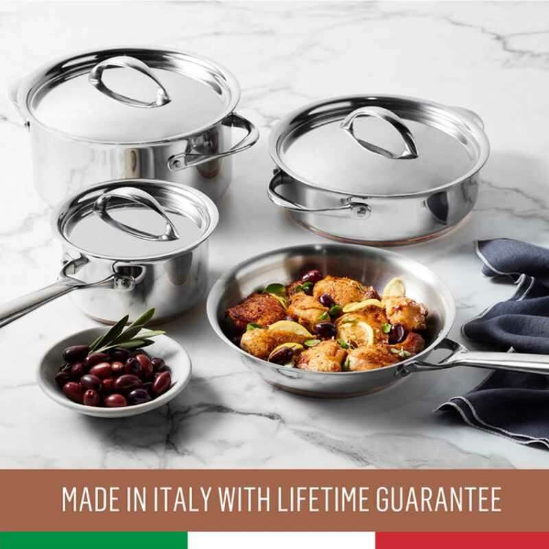 Per Vita Stainless Steel Covered Stockpot 24cm/9L