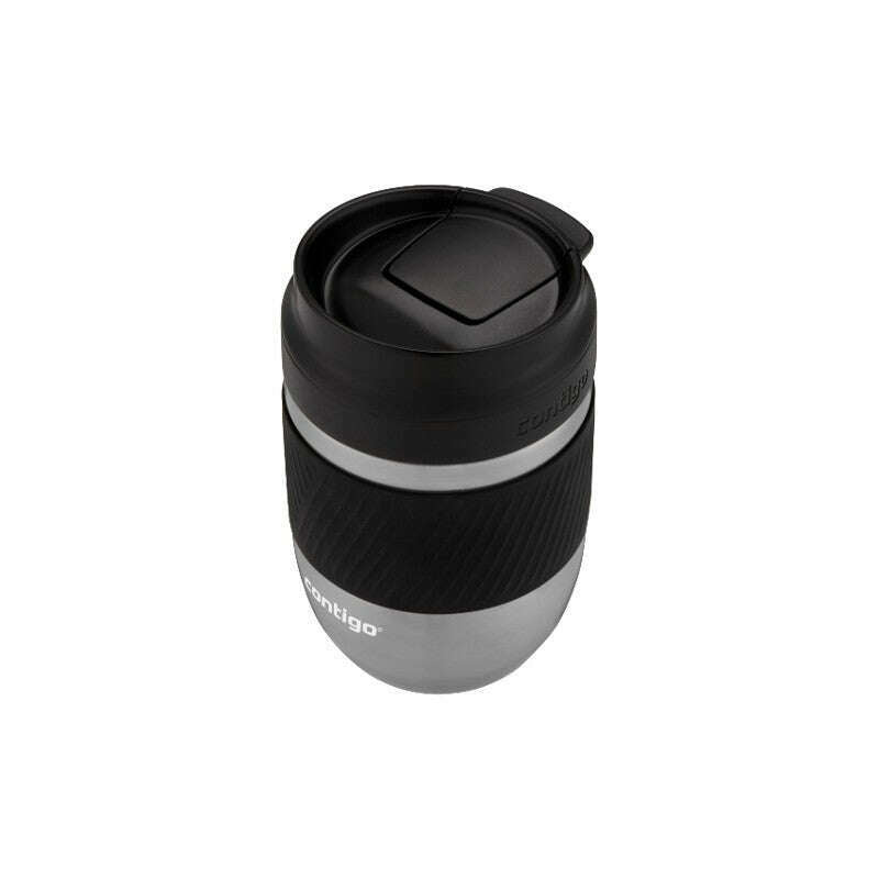 Pug Mug Snapseal 295ml Black & Stainless Steel