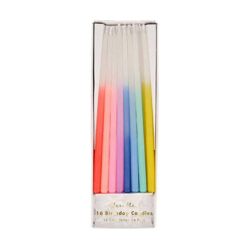 Rainbow Dipped Tapered Candles