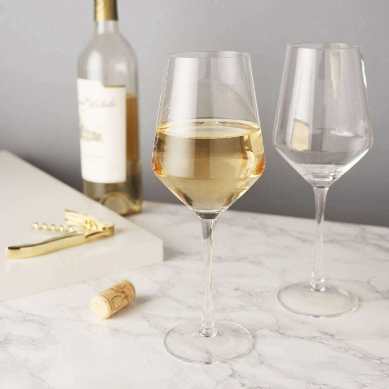 Raye Angled Crystal Chardonnay Glasses - Set 2