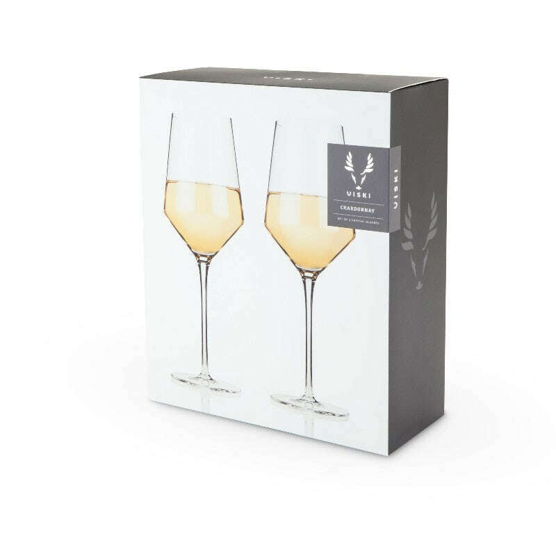 Raye Angled Crystal Chardonnay Glasses - Set 2