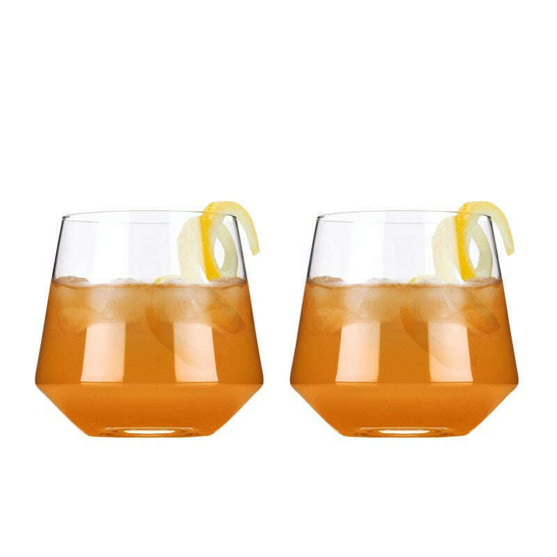 Raye Angled Crystal Cocktail Tumblers Set of 2