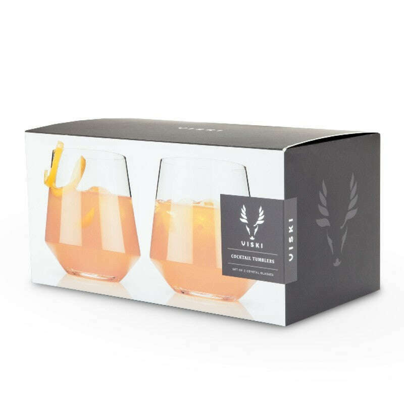 Raye Angled Crystal Cocktail Tumblers Set of 2