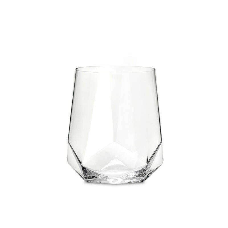 Raye Faceted Crystal Wine Glass Set of 2