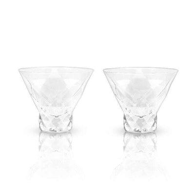 Raye Gem Crystal Martini Glasses Set of 2