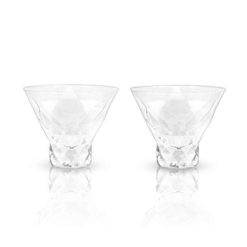 Raye Gem Crystal Martini Glasses Set of 2